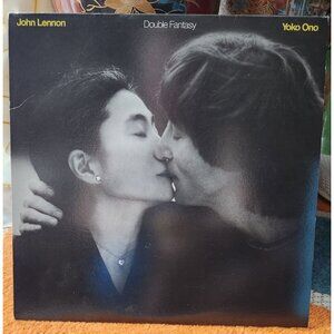 Vintage 1980 John Lennon and Yoko Ono Vinyl Record LP, Double Fantasy